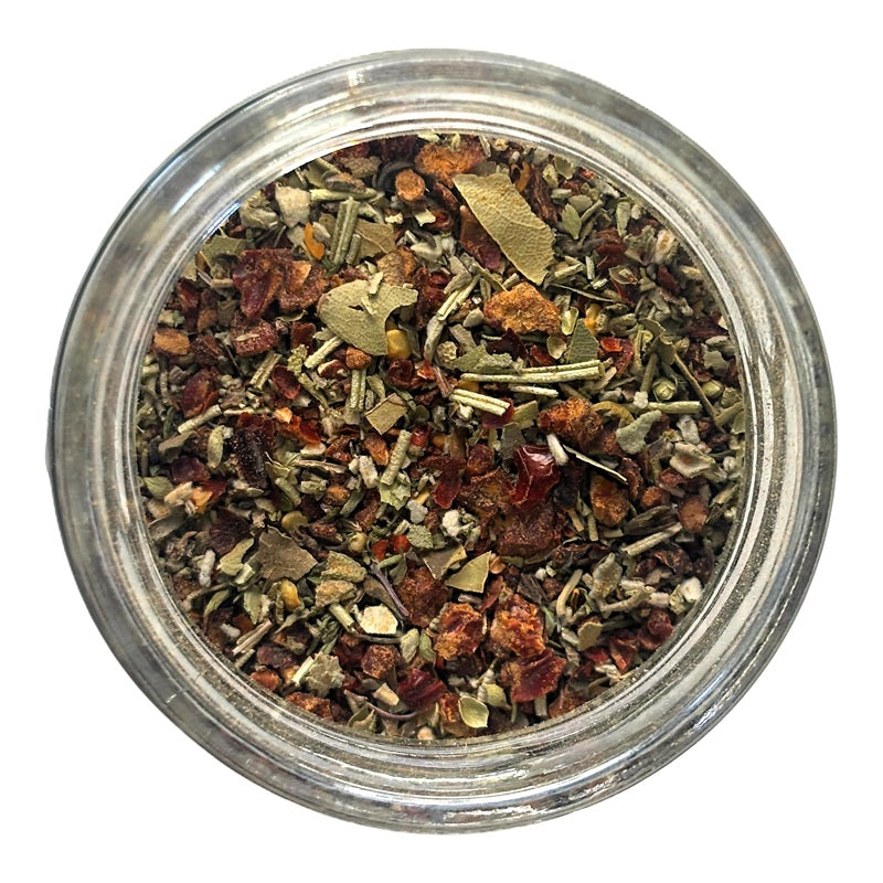 Džiovintų Datterino pomidorų ir Etna prieskoninių žolelių mišinys atidara