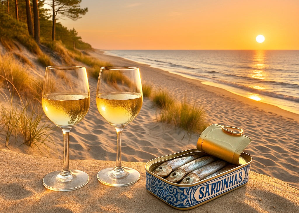 Tobulas vasaros vakaras: portugališkos sardinės, vynas ir jūros kvapas