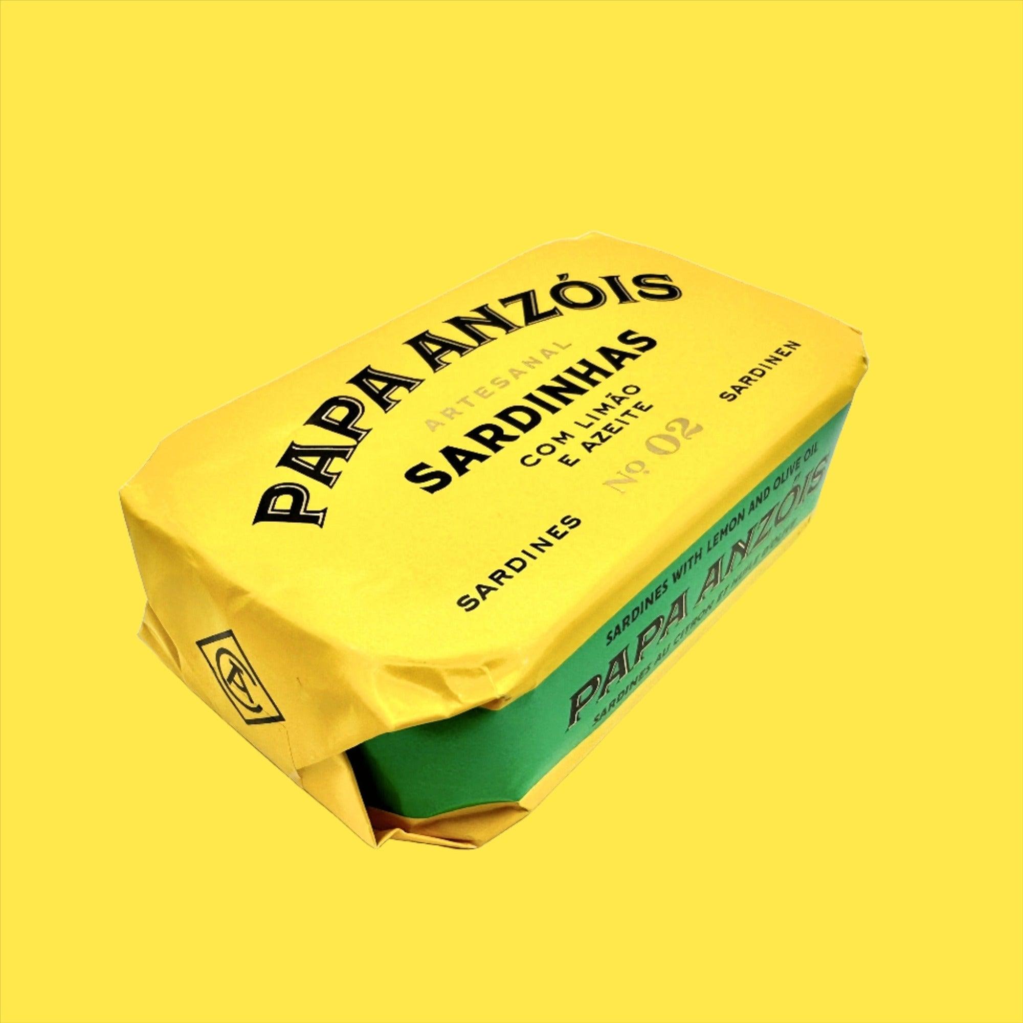 Sardinen in nativem Olivenöl extra mit Zitrone | Papa Anzóis